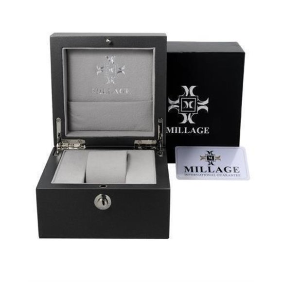 Millage The Evreux Collection Ml0073-B Black Calf Leather Swiss Men Watch - Picture 7 of 7